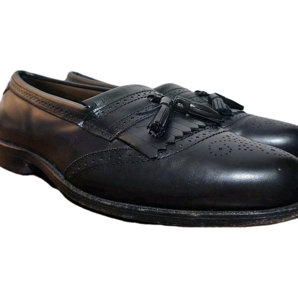 Allen Edmonds "BRIDGETON" Tassel Loafers Size 10.5 D Black Preppy Professional